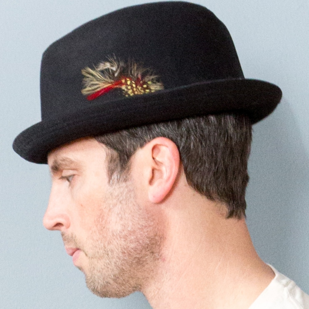Brixton fedora with feather detail